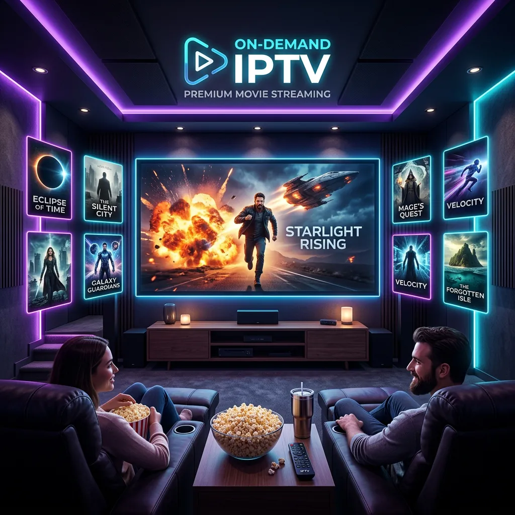 On-demand movies and series library on Marinios IPTV streaming service